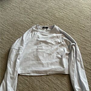 Chic White Long Sleeve Crop Top